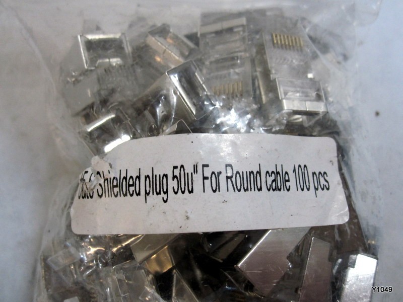 100pcs Cat 5 RJ45 Modular Plugs for Round Solid/Stranded Cable 50u