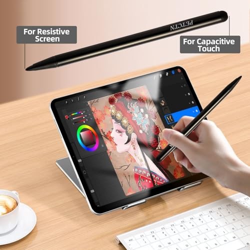 2pcs Black Stylus Pens for Universal Touch Screen Devices - Compatible black