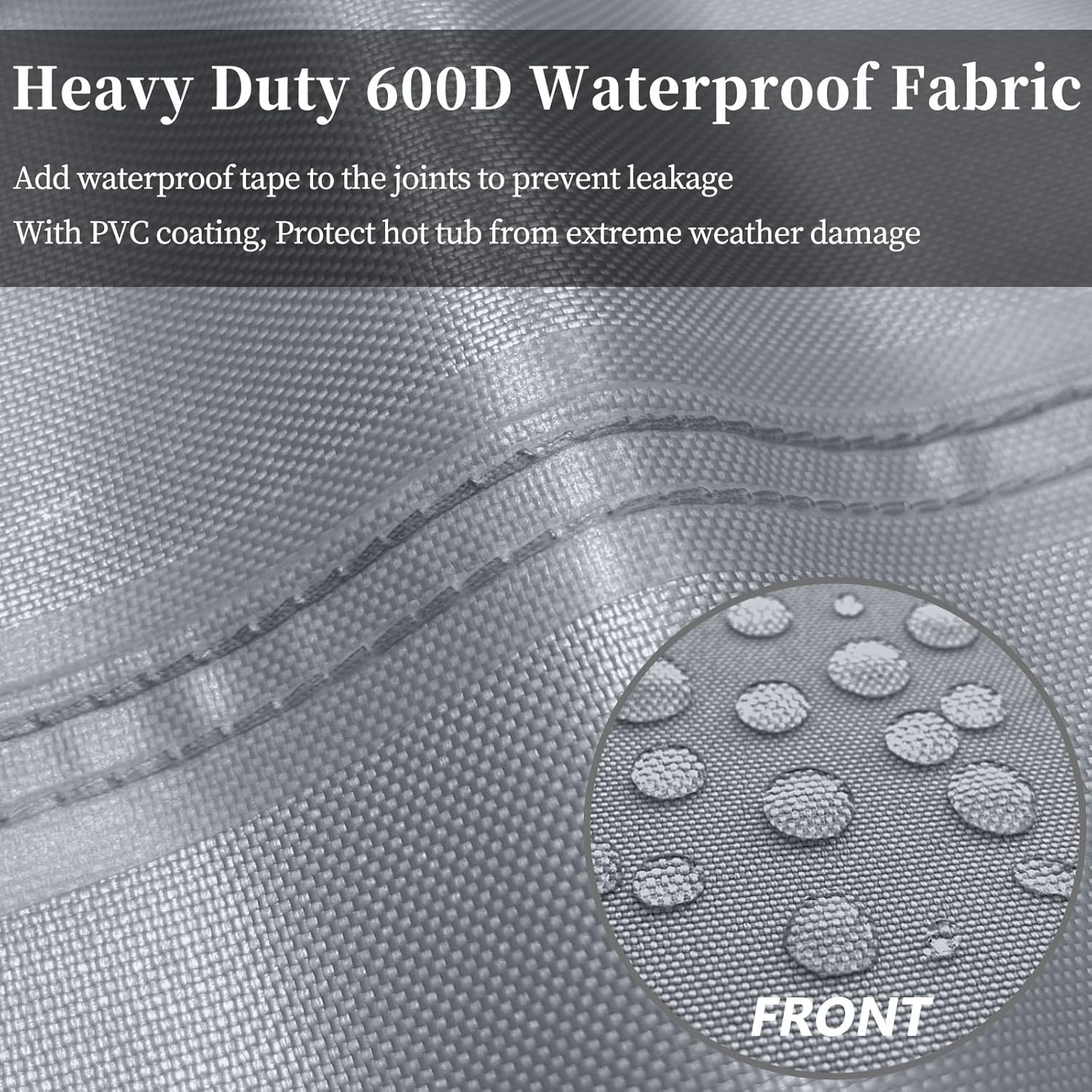 Outdoor Waterproof and Weatherproof Hot Tub Cover 85 X 85 Inch Fit 84 X 84 or 83