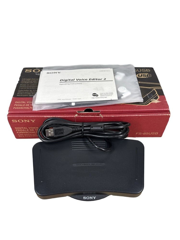 Sony FS-85USB Transcription 3-Function USB Foot Control Unit Pedal PC Dictation
