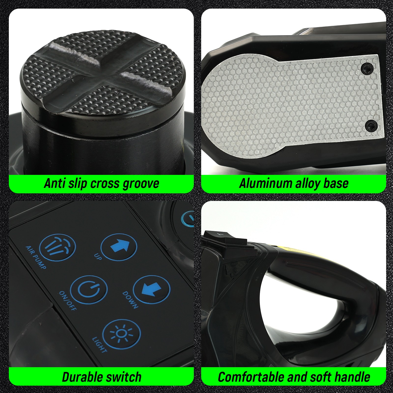 Electric Hydraulic Floor Jack 5 Ton 12V Impact Wrench Tire Inflator Pump Car Kit