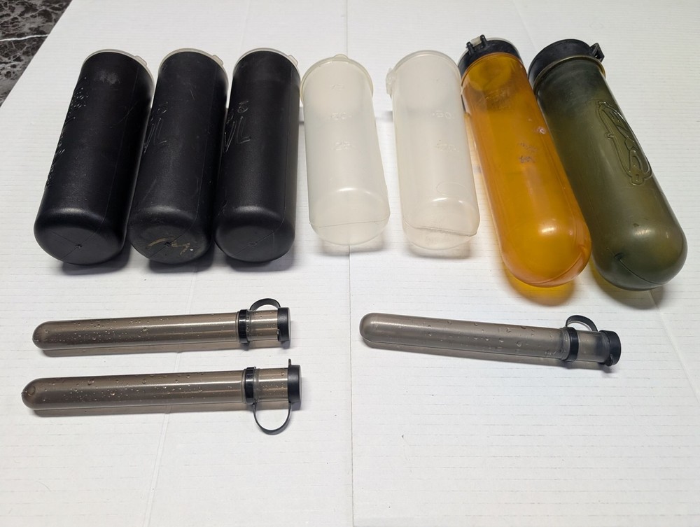 ViewLoader Paintball Pod Set 7 Pods 4 Inserts Used Mixed Colors VL Loader Bundle