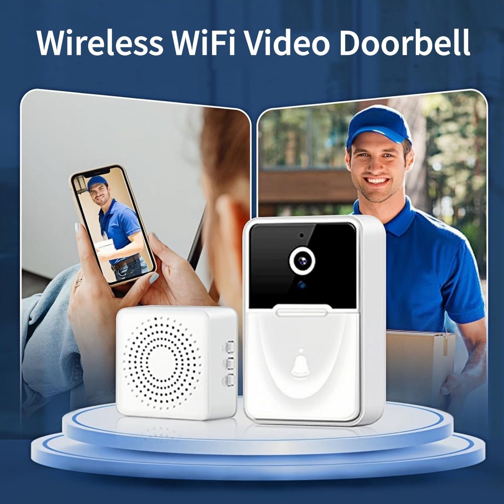 Wireless WiFi Video Doorbell Camera Two Way Audio Intercom Cloud Storage Set