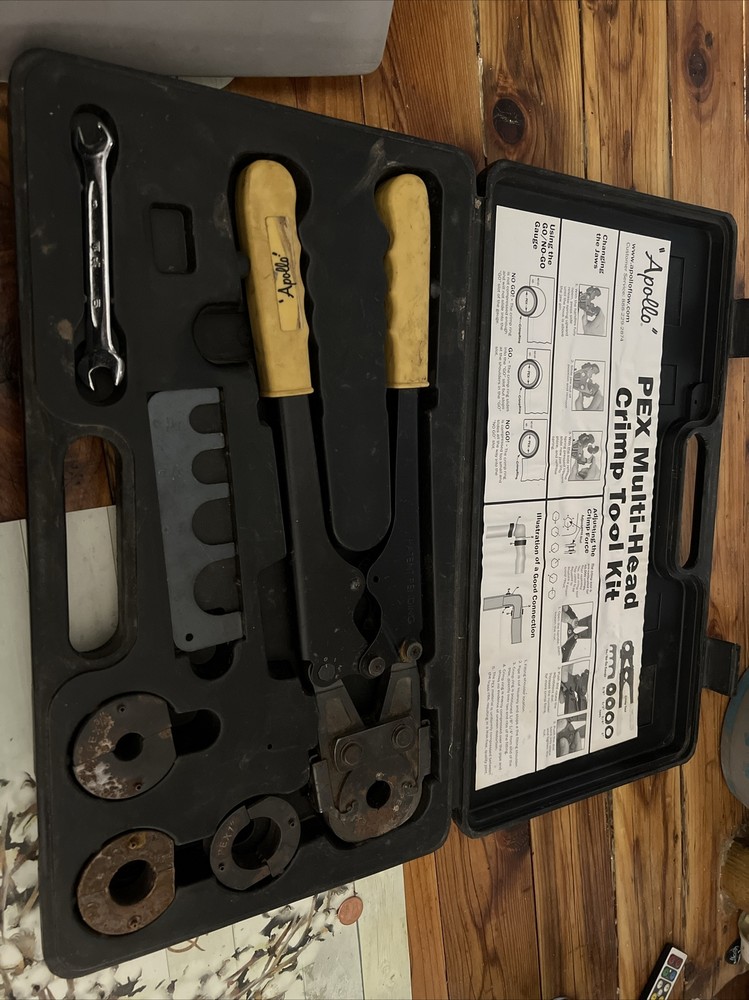Apollo PEX 69PTKH0015K Multi-Head PEX Crimp Took Kit w/ Case