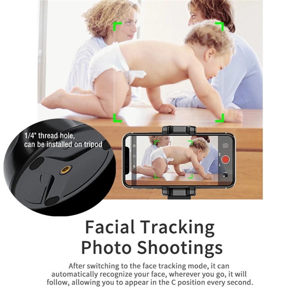 Portable Mobile Phone Gimbal Stabilizer 360° Rotatable Auto Tracking Holder