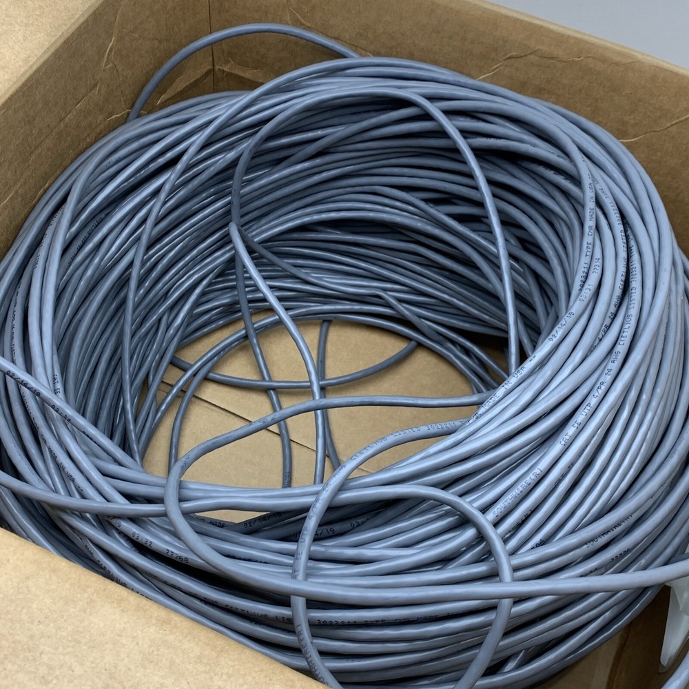 578ft SouthWire Type UTP CMR Gray 24/4 CAT5e Riser Cable