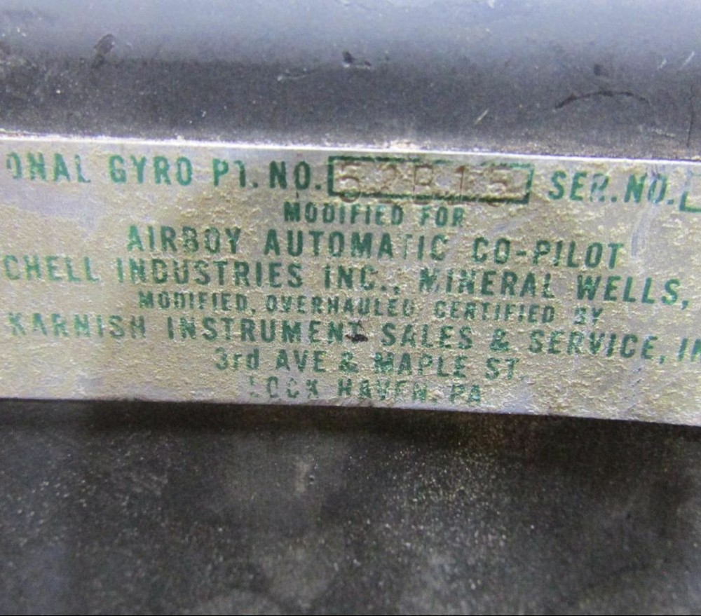 52BIS Mitchell Piper Directional Gyro Indicator