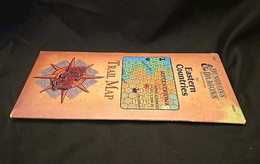 1989 TSR Dungeons & Dragons The Eastern Countries Trail Map #9404