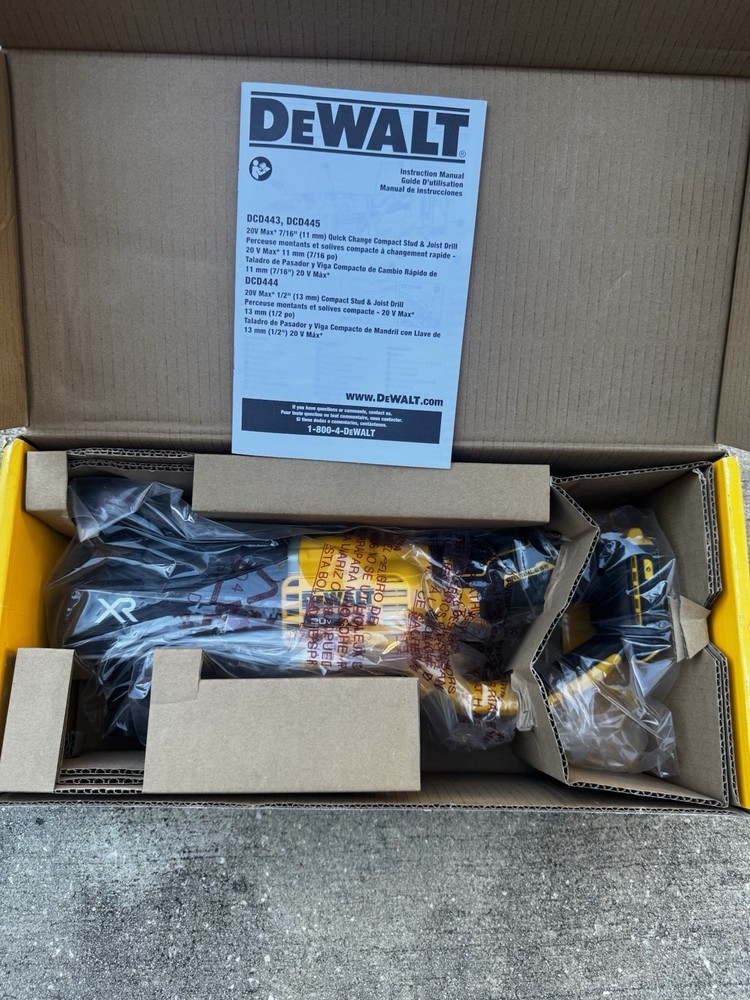 DeWalt XR Power Detect 7/16” Quick Change Compact Stud & Joist Drill Bare Tool