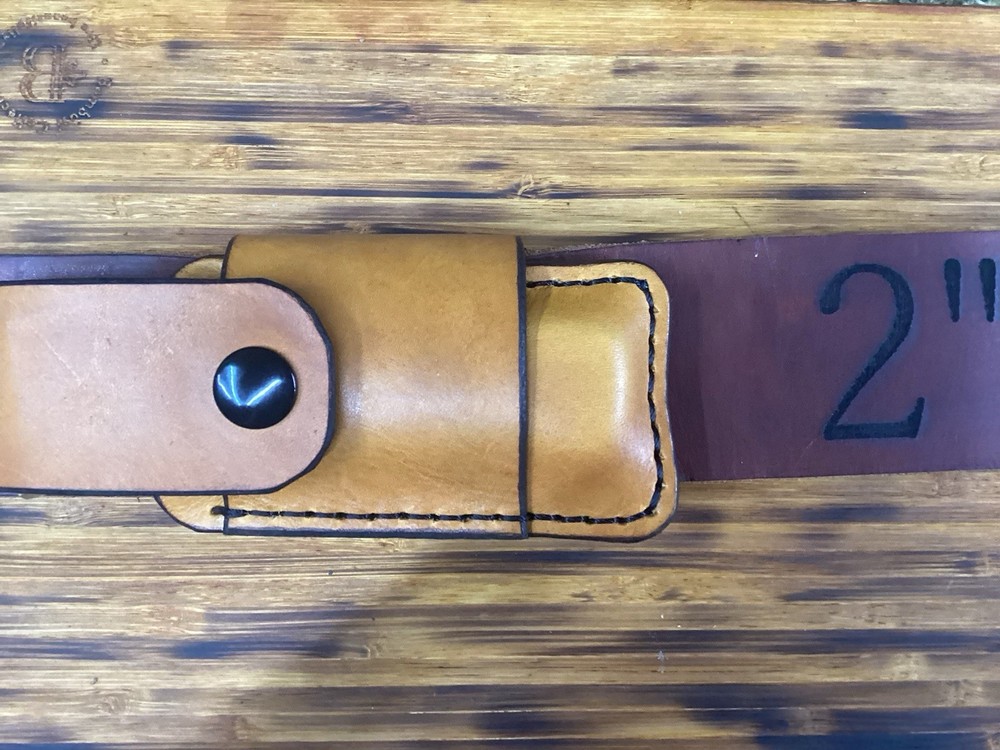 Leather Folding Knife Sheath Horizontal for Buck 110 Size (Sheath Only)Left Side