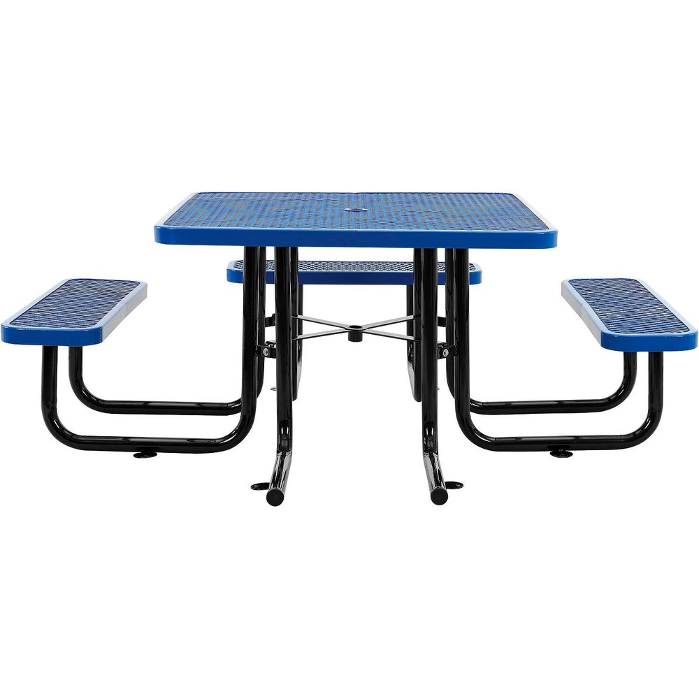 46" Wheelchair Accessible Square Picnic Table Surface Mount Blue
