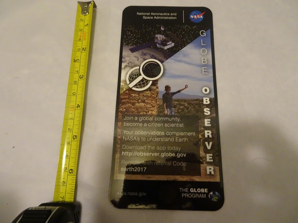 NASA Space Mission Globe Observer Program Laminated flyer brochure