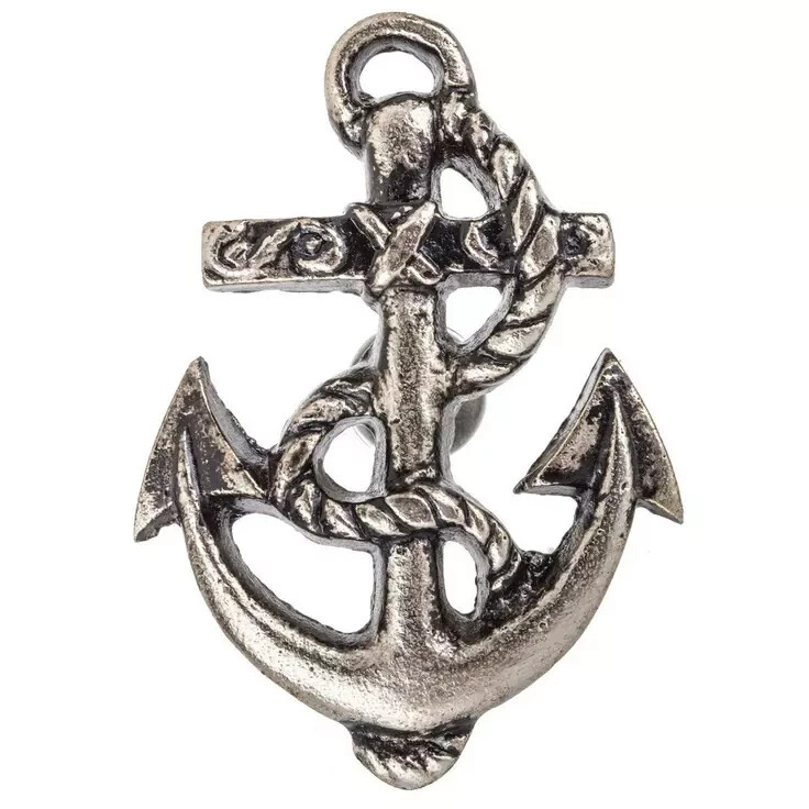 Pewter Anchor Metal Knob