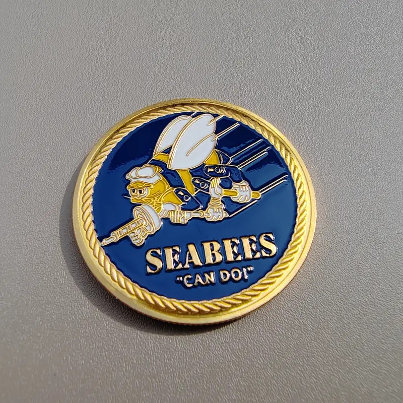 Navy Seabees Challenge Coin Collectable Military Armed Forces 1-pc
