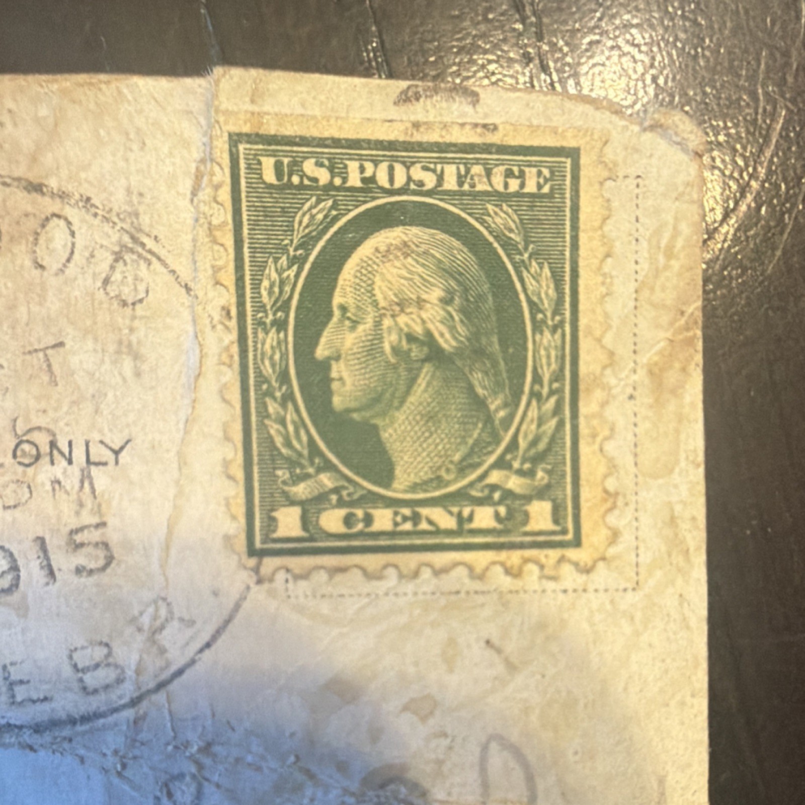 United States 1 Cent Green Postal History Cover Nebraska 1911-1920 Handstamped