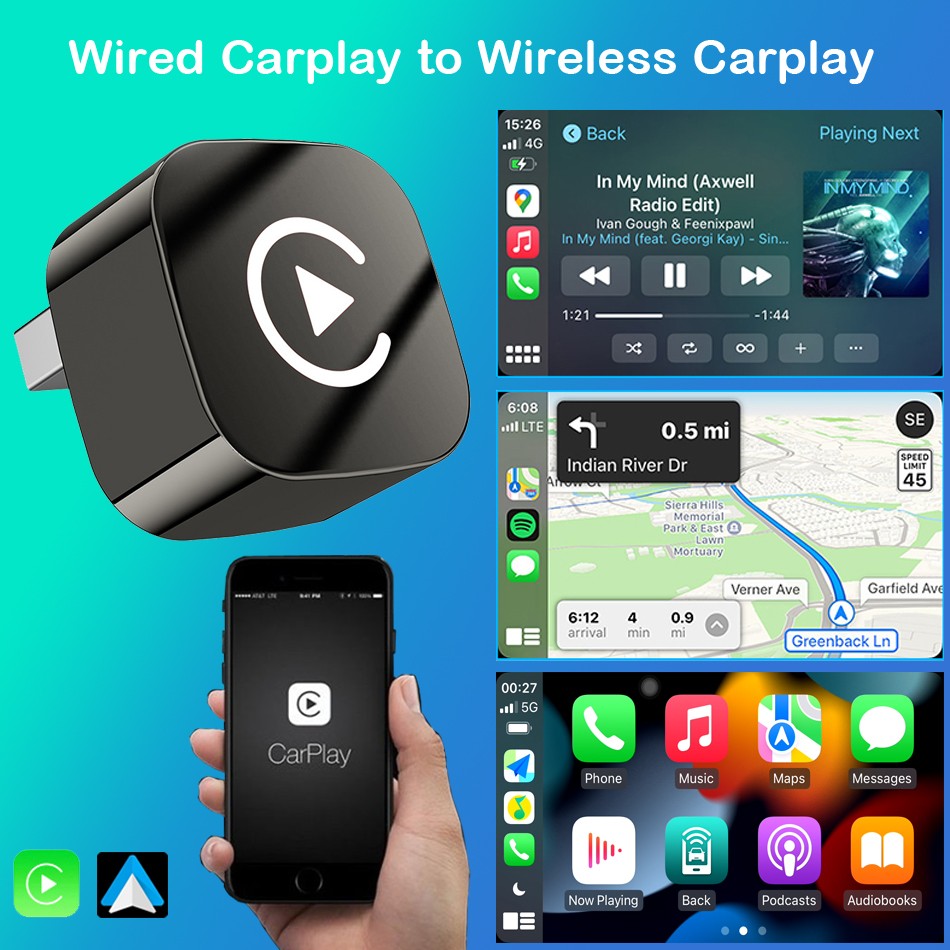 New USB Wireless CarPlay Adapter For iPhone Apple Wireless Dongle Plug and Play
