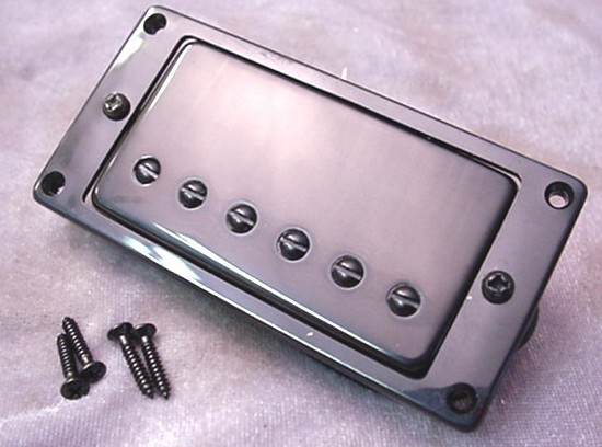 BLACK ALNICO GUITAR PICKUP ADJUSTABLE TERMINALS bridge