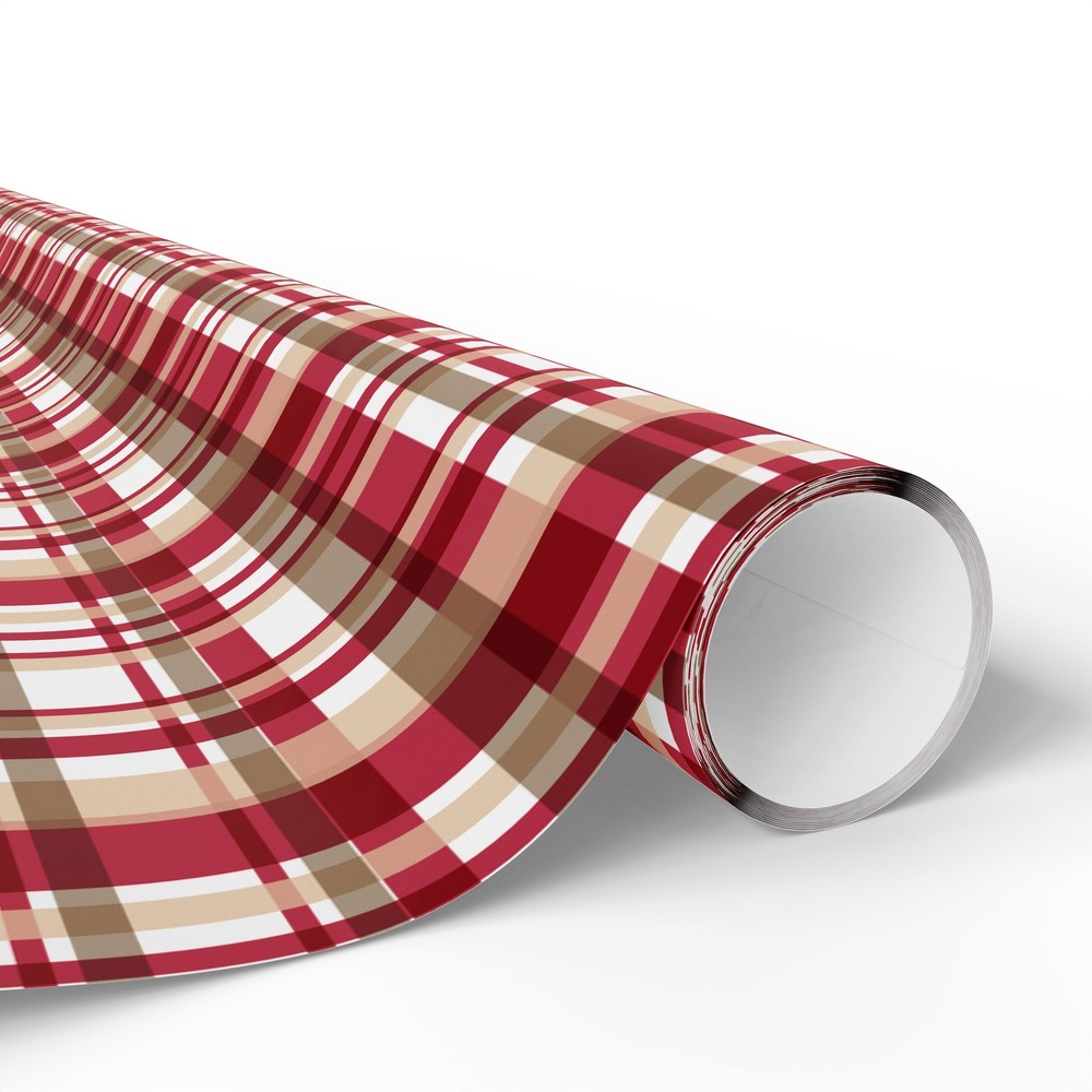 Red And Tan Print Wrapping Papers