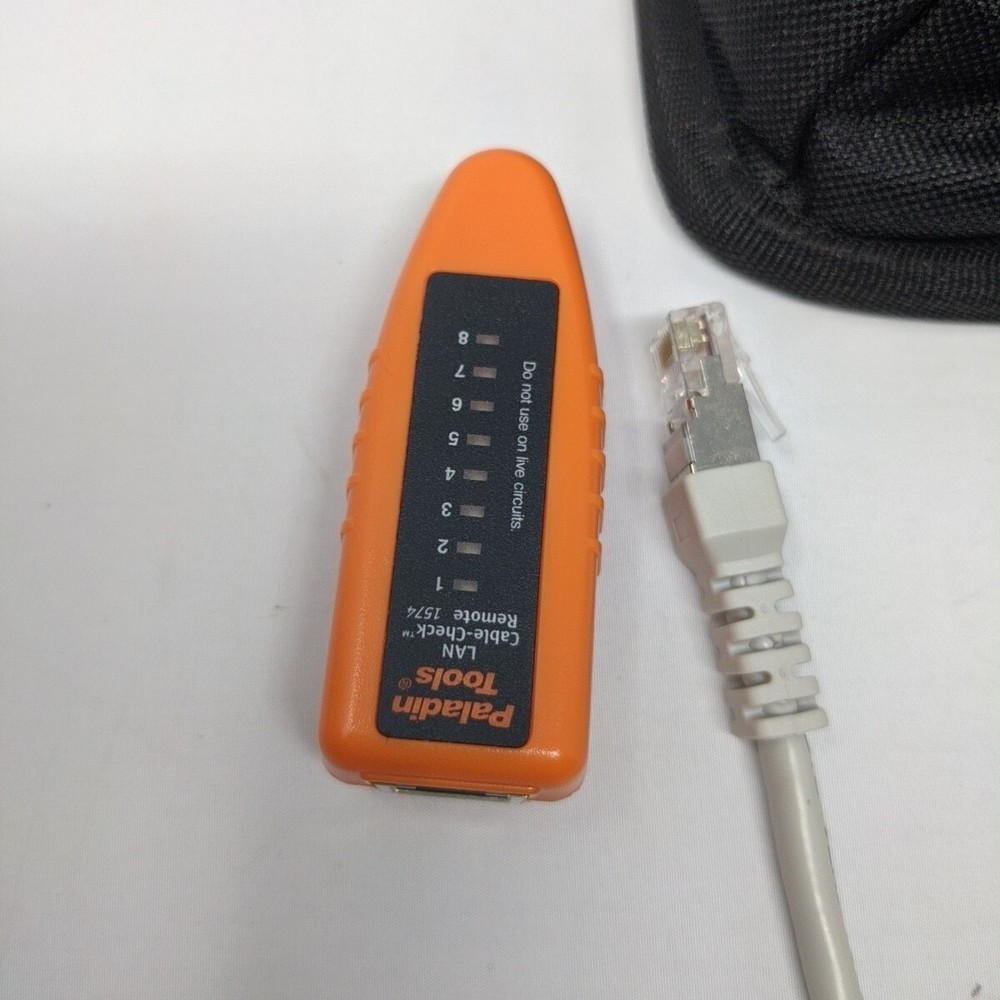 Paladin Tools 1574 LAN Cable Check with Pouch and LAN Cable-Check Remote Tested