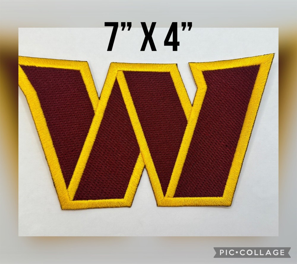 Washington Commanders BIGGEST 7.75” Patch Iron On Embroidered US SELLER