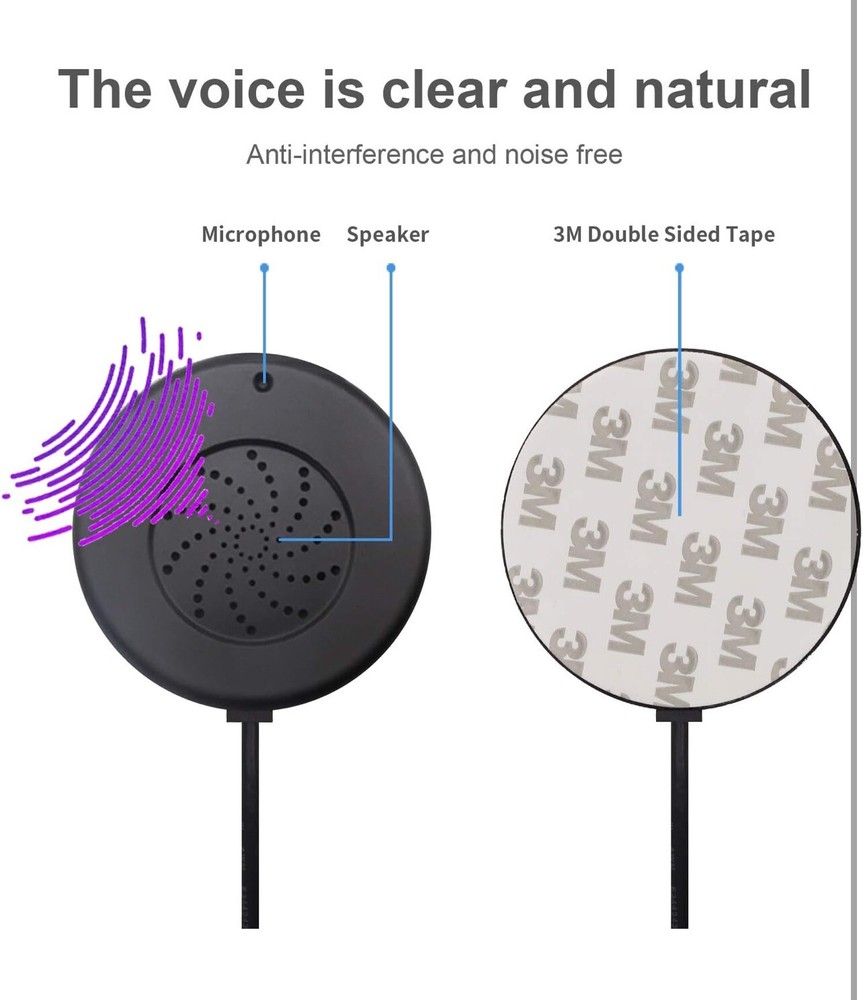 Daytech Window Speaker System 2 Way Intercom Communication Microphone 2 Pack