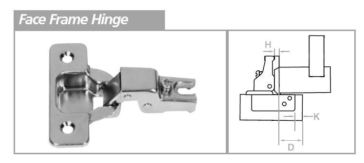 5/8" Overlay Concealed Hinge for Face Frame Cabinets H71037-NP-A