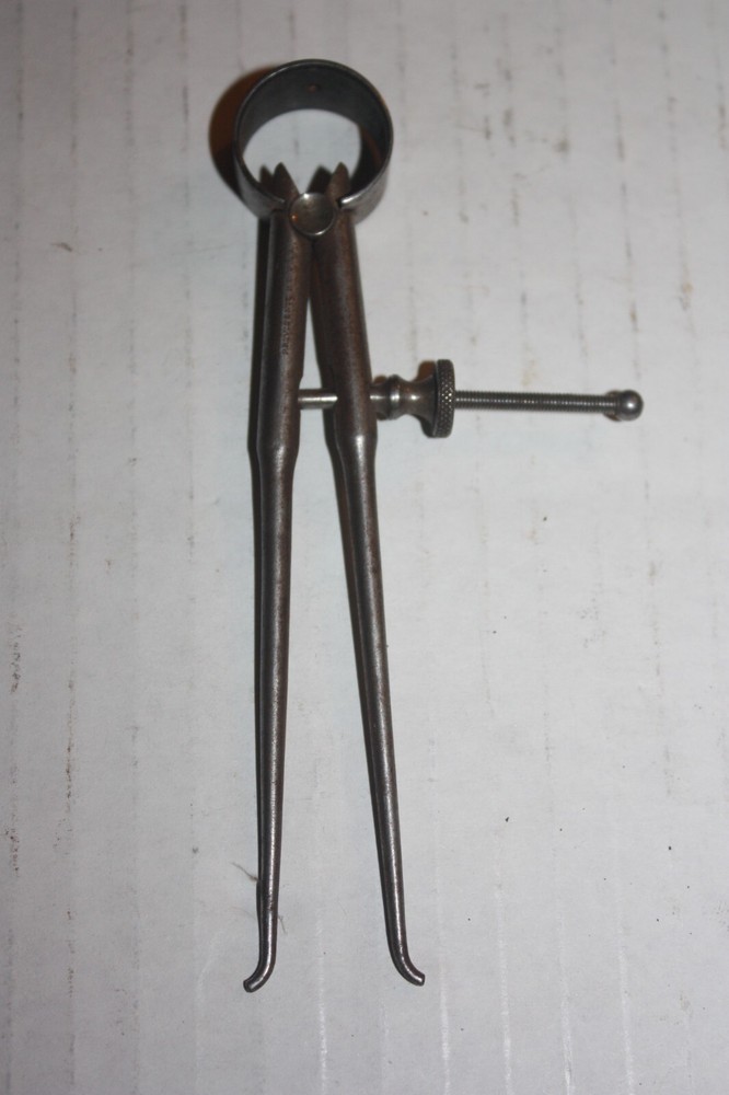 BROWN & SHARPE NO. 802, 4" INSIDE CALIPERS, ROUND LEGS, SOLID NUT