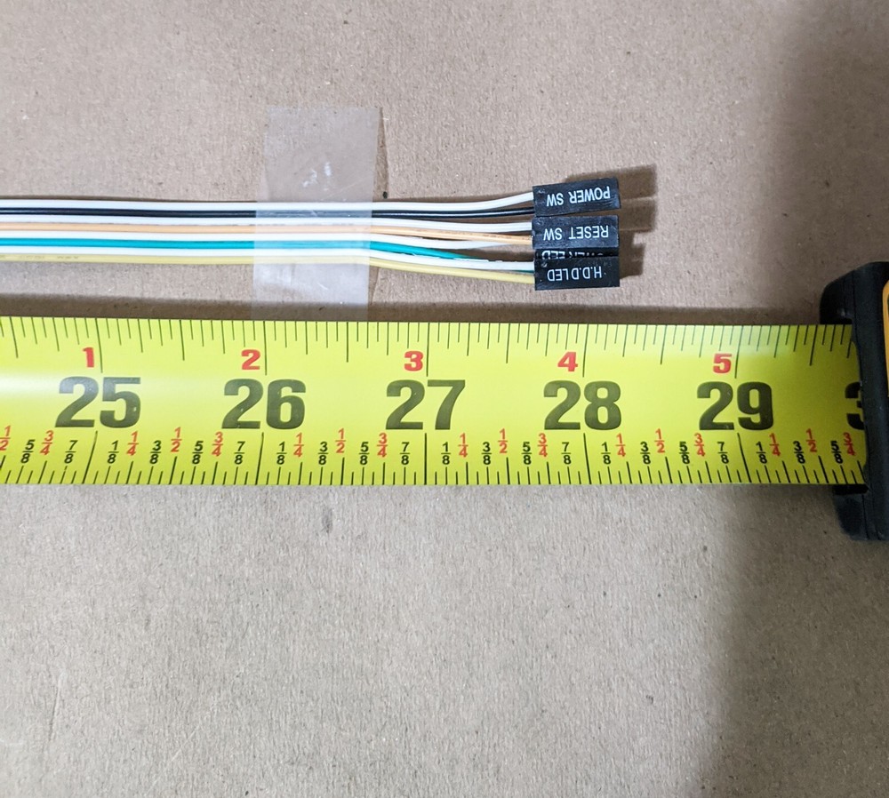 4-Pack PC Front Panel to Motherboard 28" Cable Reset/ON-OFF Switch Power/HDD LED