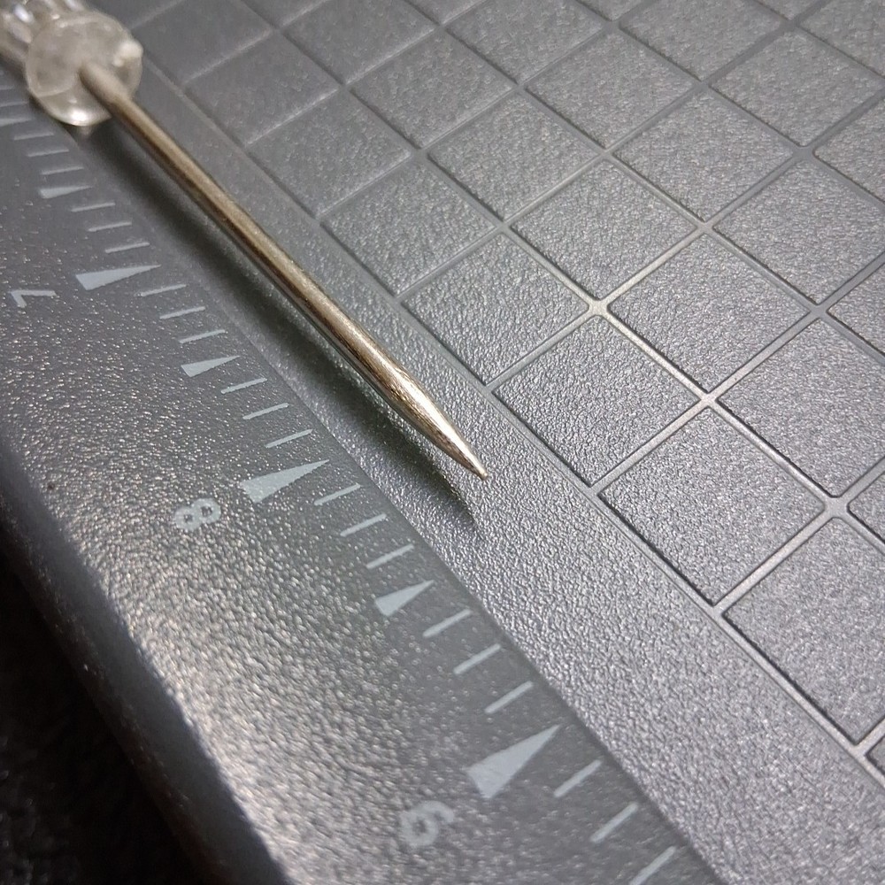 Vintage 4.5" Clear Plastic Handle Pointed Tip Scratch Awl