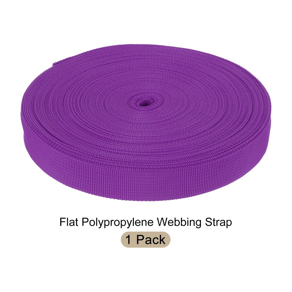 Nylon Webbing Strap 25 Yards 1" Polypropylene Lightweight Strap Purple