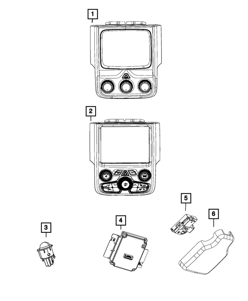 Genuine Mopar A/C And Heater Module 68366552AA