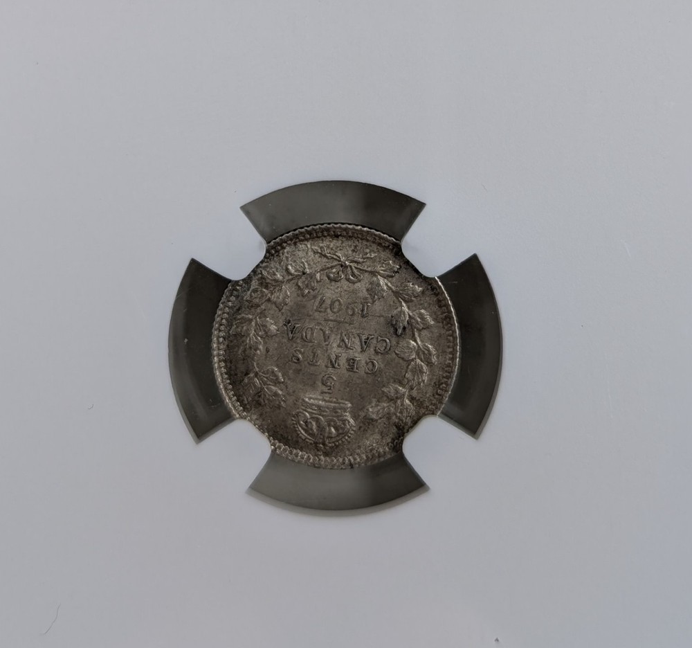 1907 Canada 5 Five Cent Piece NGC Graded MS62