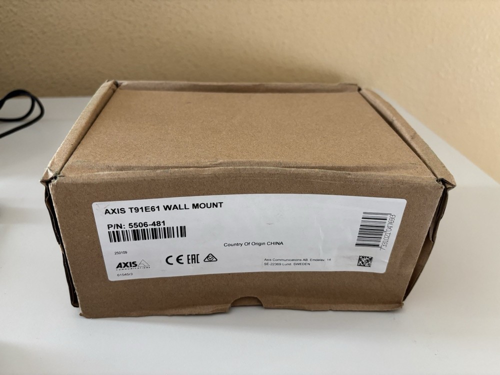 AXIS T91E61 Wall Mount Camera Bracket White P/N 5506-481 CCTV Security Mounting