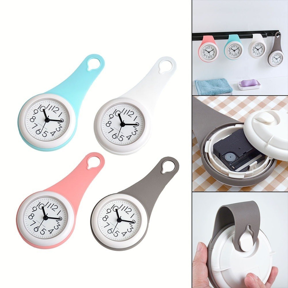 Wall Clock Clock Bathroom Waterproof Small Digital Silent Shower Clock Decor