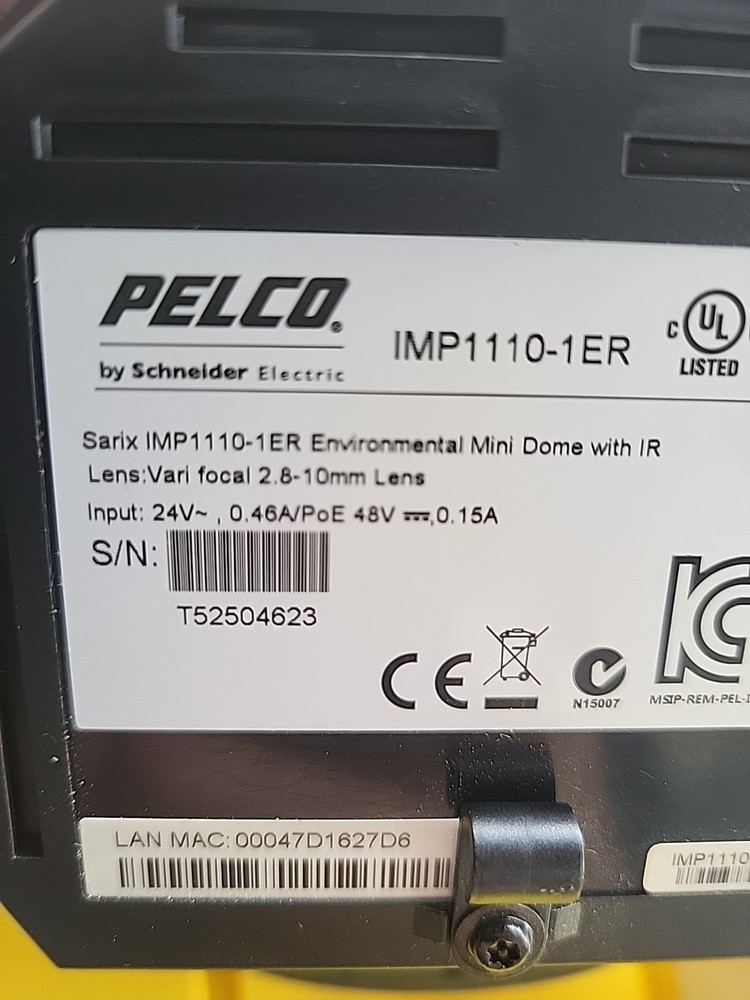 Pelco IMP1110-1ER Environmental Mini Dome