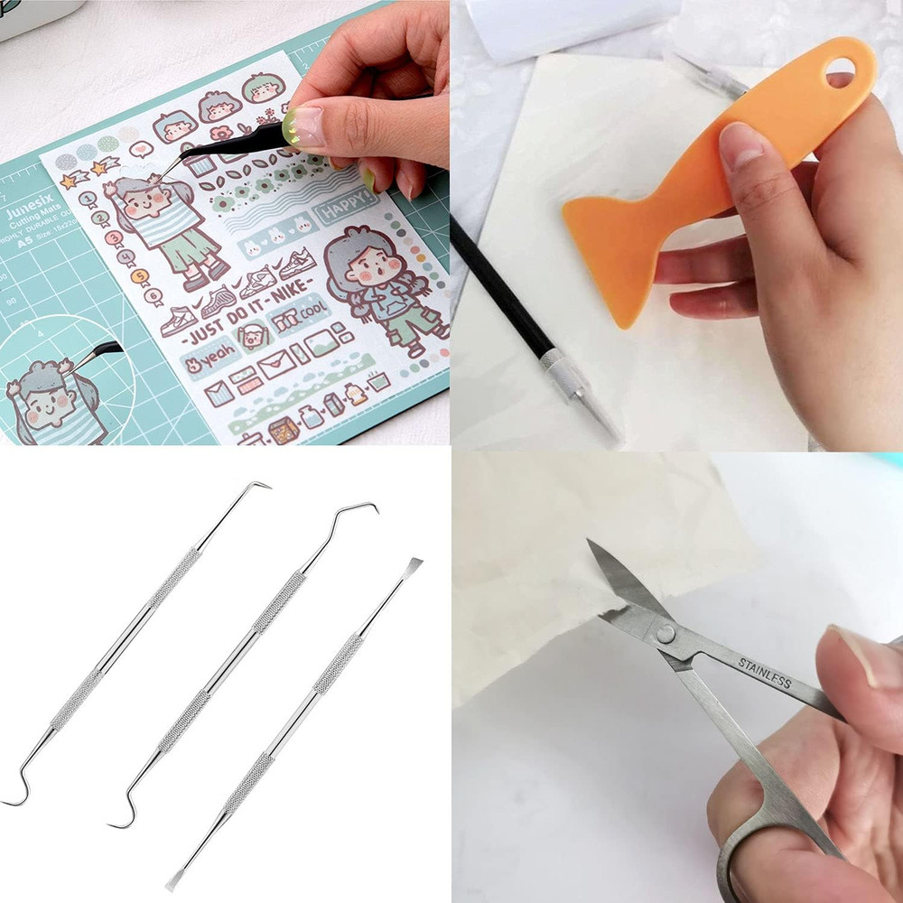 32Pack Vinyl Weeding Tools with T-Shirt Alignment Ruler Kit, Weeding Tools for V