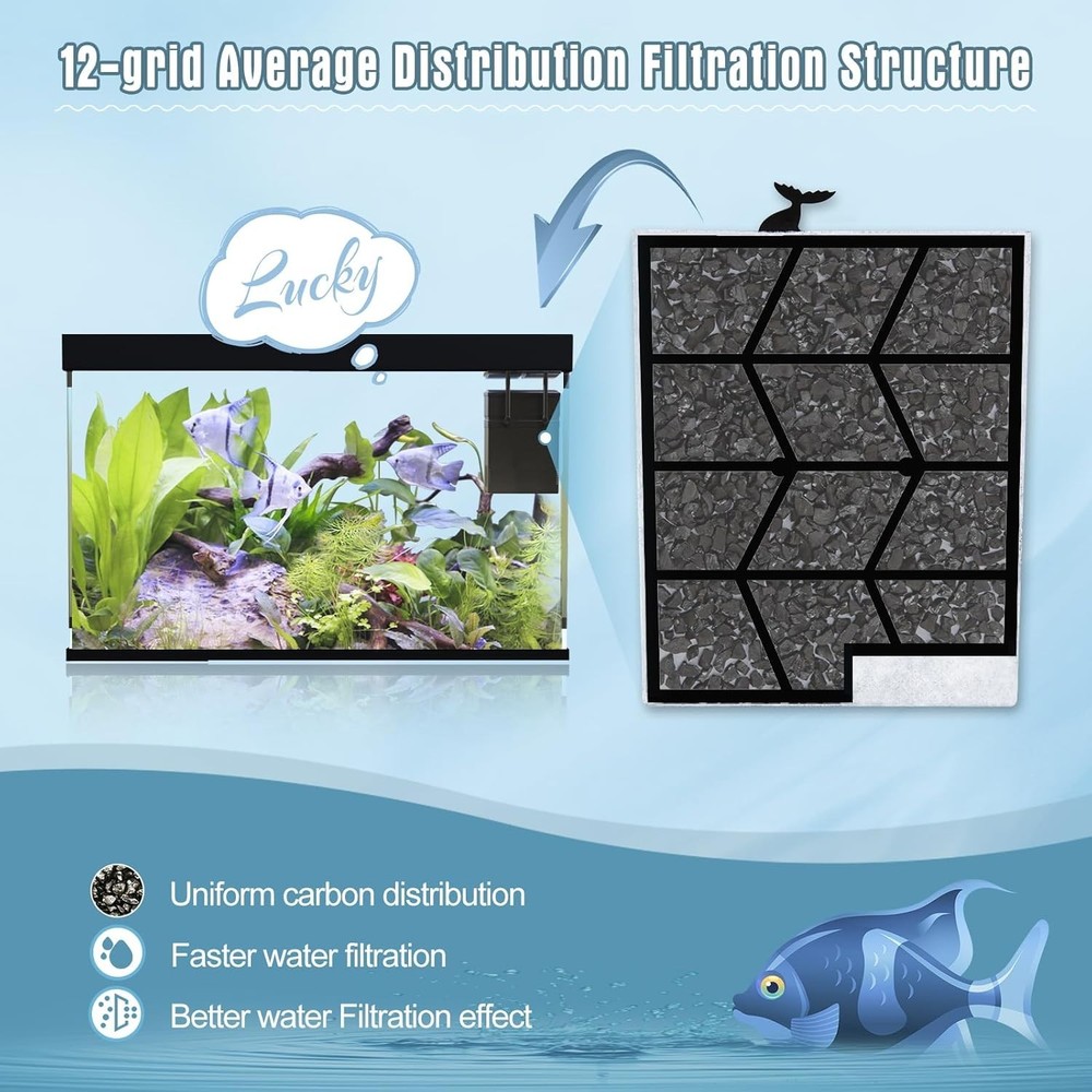 12 pack large filter cartridges compatible with aqueon quietflow power filter...