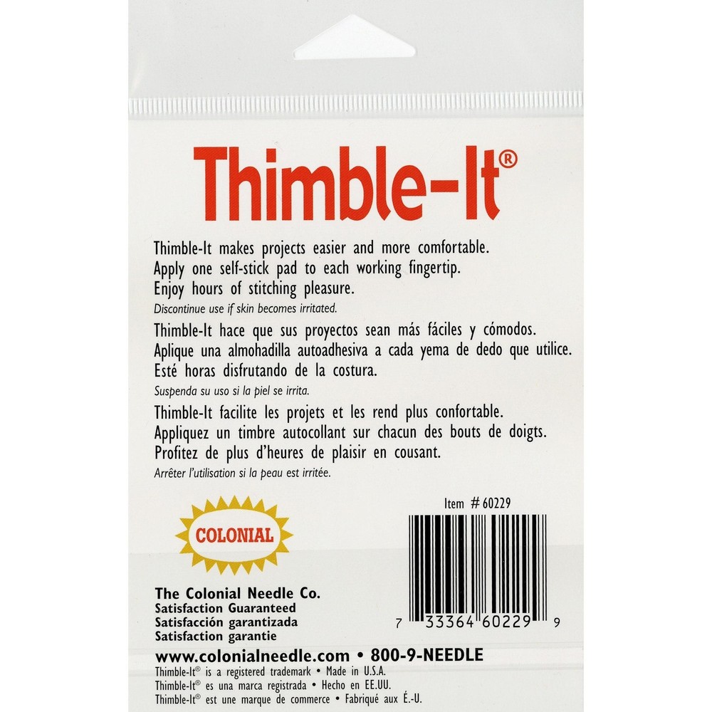 Thimble-It, Self-Stick Oval Pads (64pk), Colonial Needle