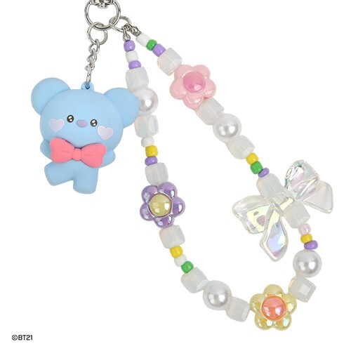 BTS Official BT21 Beads strap keyring [Lovely]