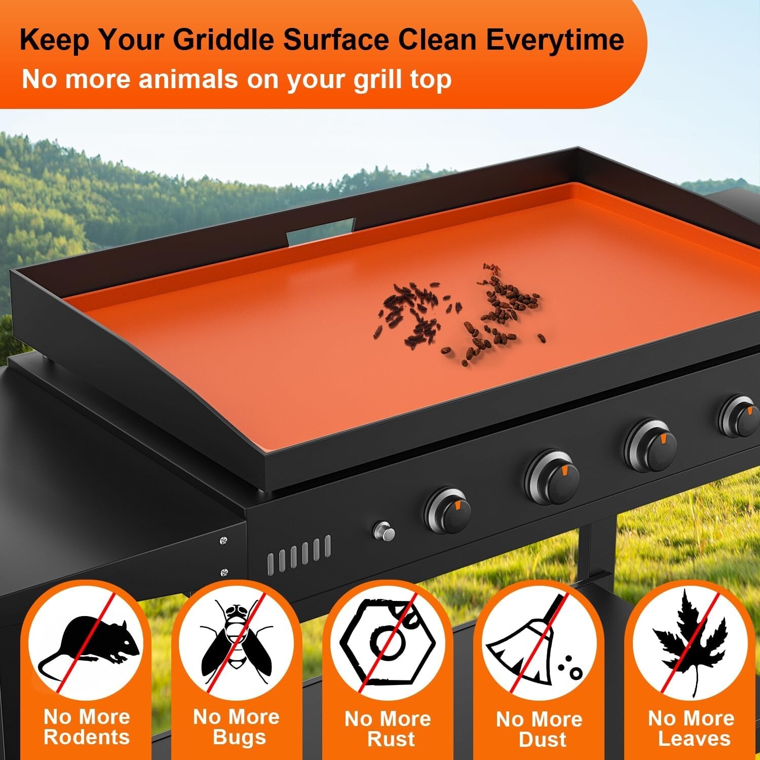 28" Silicone Griddle Mat for Blackstone - 28 Inch Heavy Duty Food Grade Cover