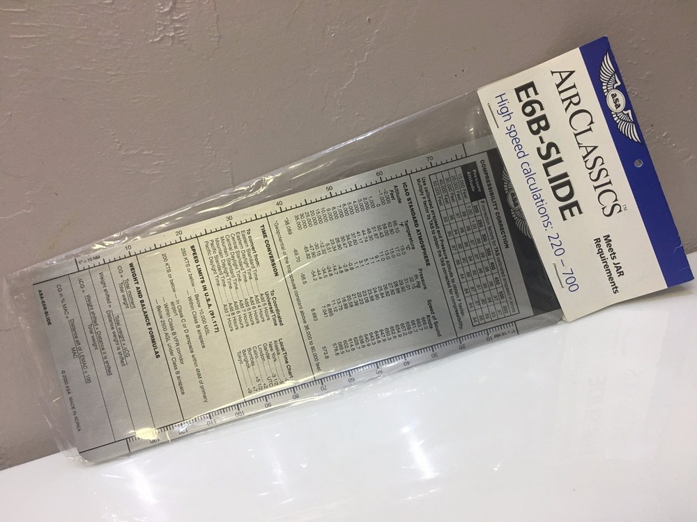 ASA E6-B HIGH SPEED SLIDE FLIGHT COMPUTER For 220-700 MPH p/n ASA-E6B-SLIDE