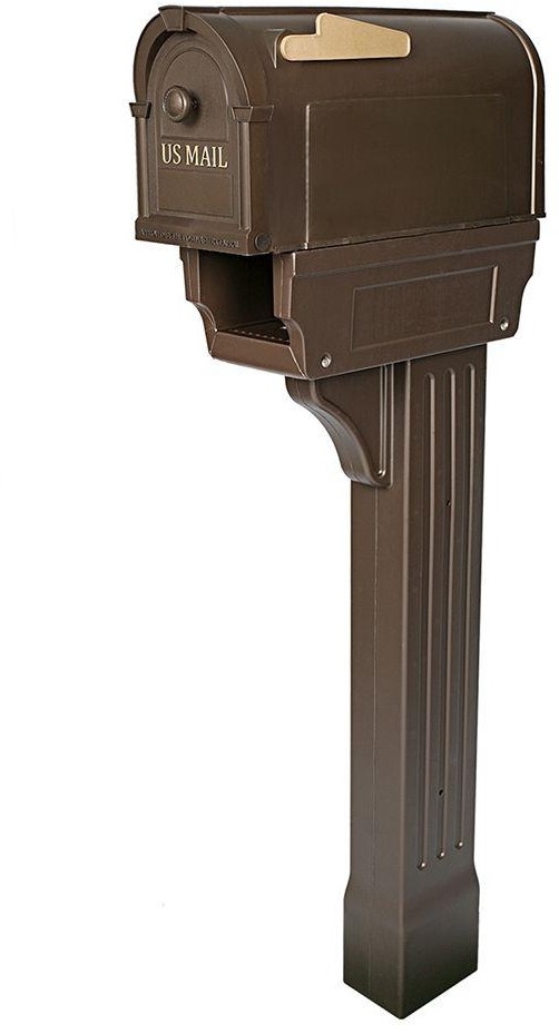 Postal Pro Bronze Mailbox Kit Hampton All in One Postmaster General Approved