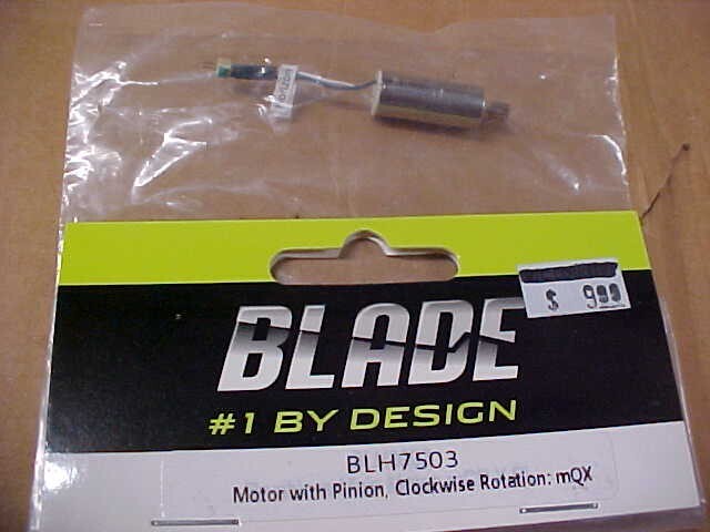 BLADE BLH7504 = MOTOR W/PINION, COUNTER-CLOCKWISE ROTATION: mQX (NEW)