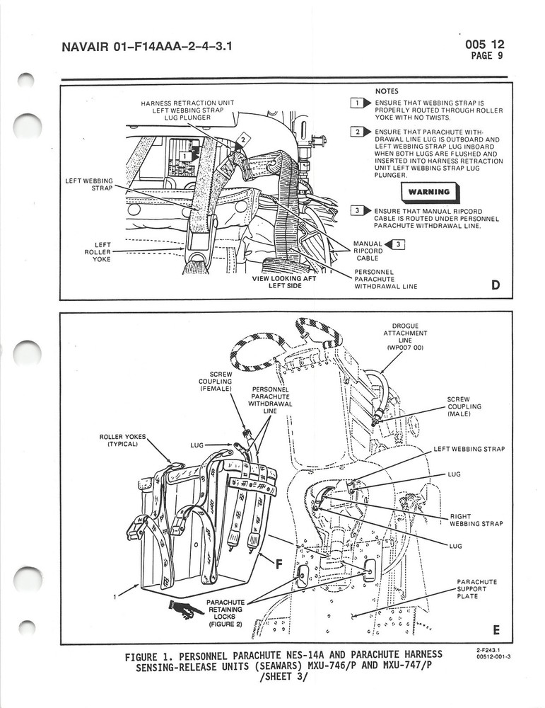 MK-GRU7A Ejection Seat Maintenance W/IPB Flight Manual - CD Version