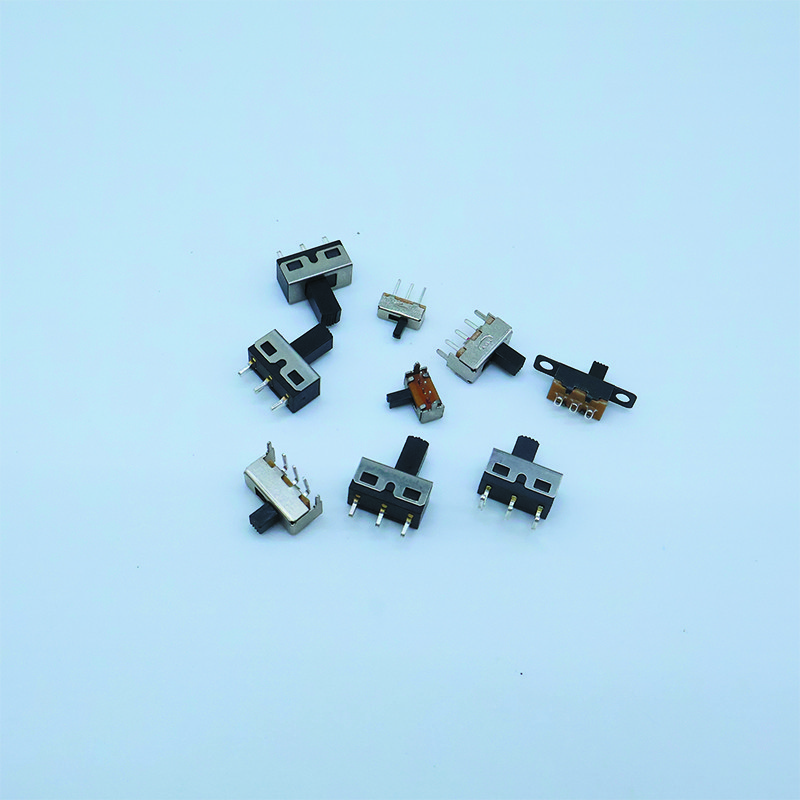 70PCS Mini Toggle Switches 8 Types SPDT 3-Pin Slide Power Switch​​