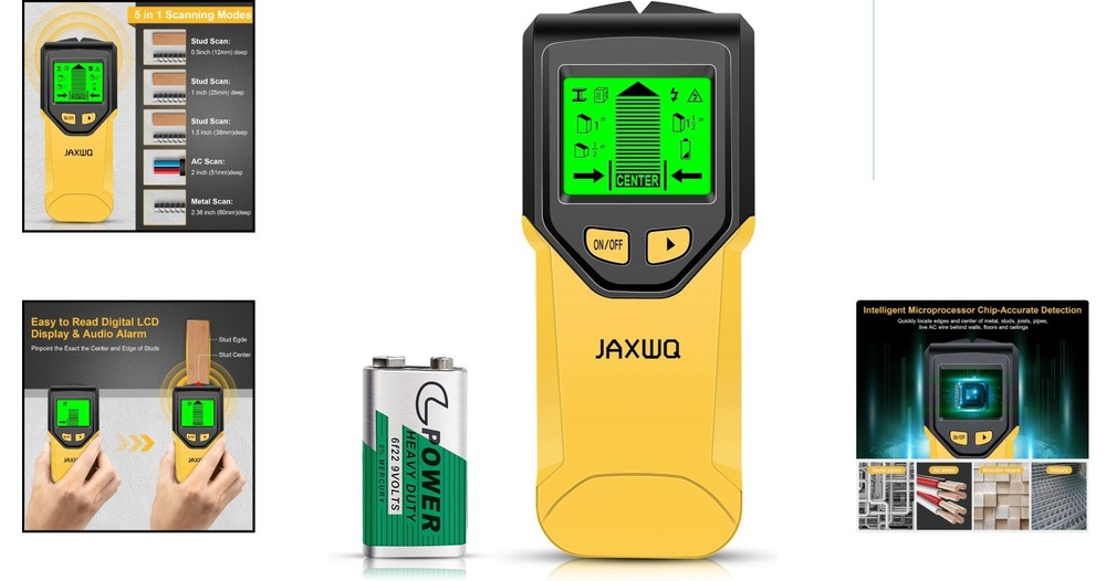 5-in-1 Stud Finder Wall Scanner with HD LCD Display - Precise Detection Tool