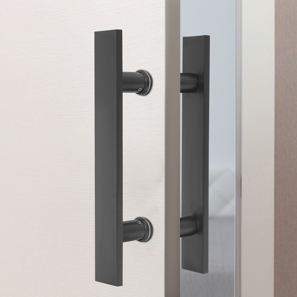 Double Sided Stainless Steel Door Handle 0.4" Pull Push Sliding Barn Door Handle