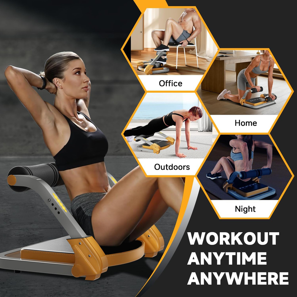 Adjustable Ab Trainer Machine for Home Workout - 350 LBS Capacity