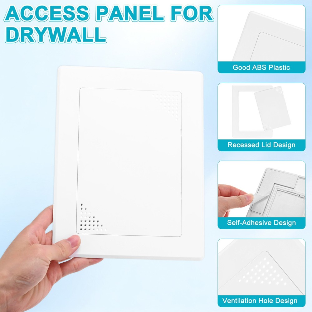 1-Pack Access Panel for Drywall, 7x5" Plastic [White, Ventilated Rectangle]