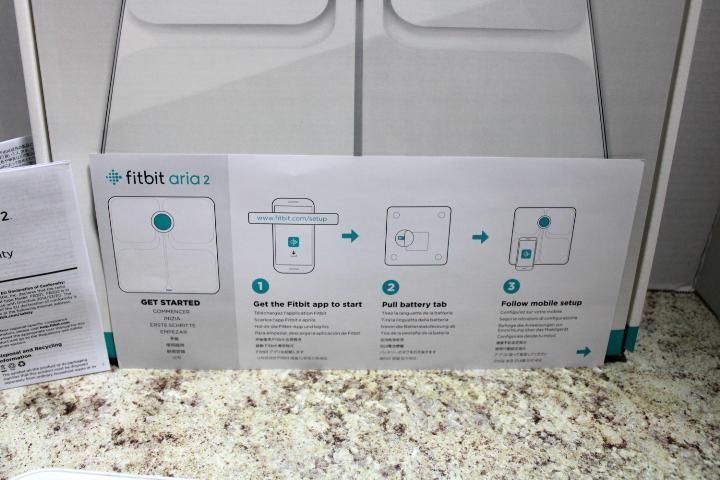 PRE-OWNED EUC Fitbit Aria 2 Wi-fi Smart Scale WHITE FB202